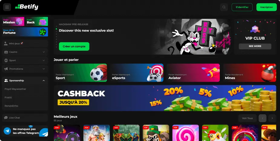 Betify Casino banner