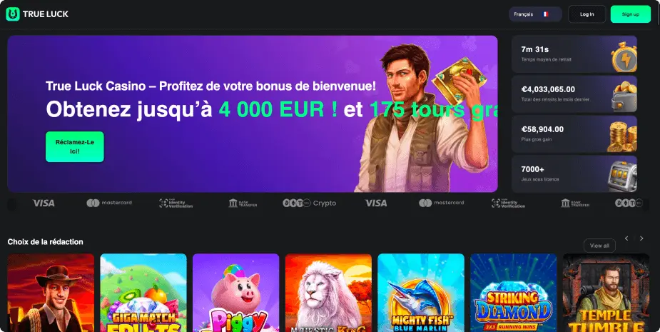 Trueluck Casino banner