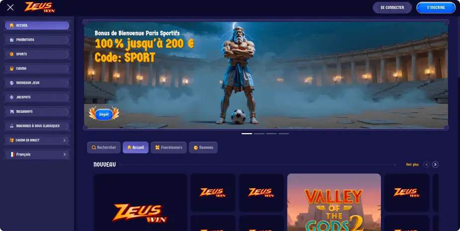 ZeusWin Casino banner